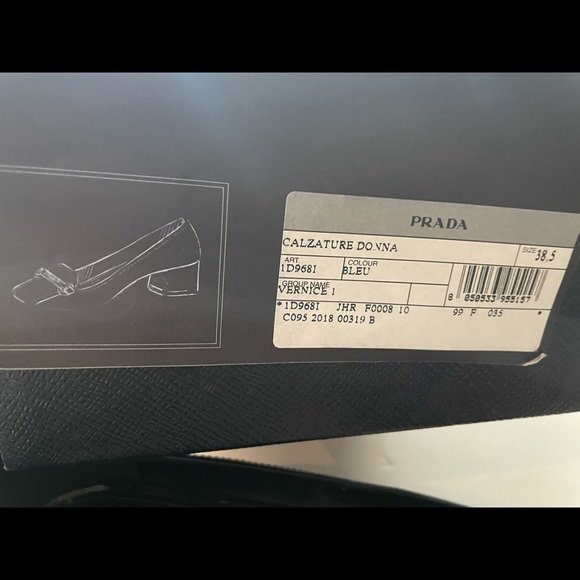 Authentic PRADA Navy Heels 38.5 - Picture 8 of 8